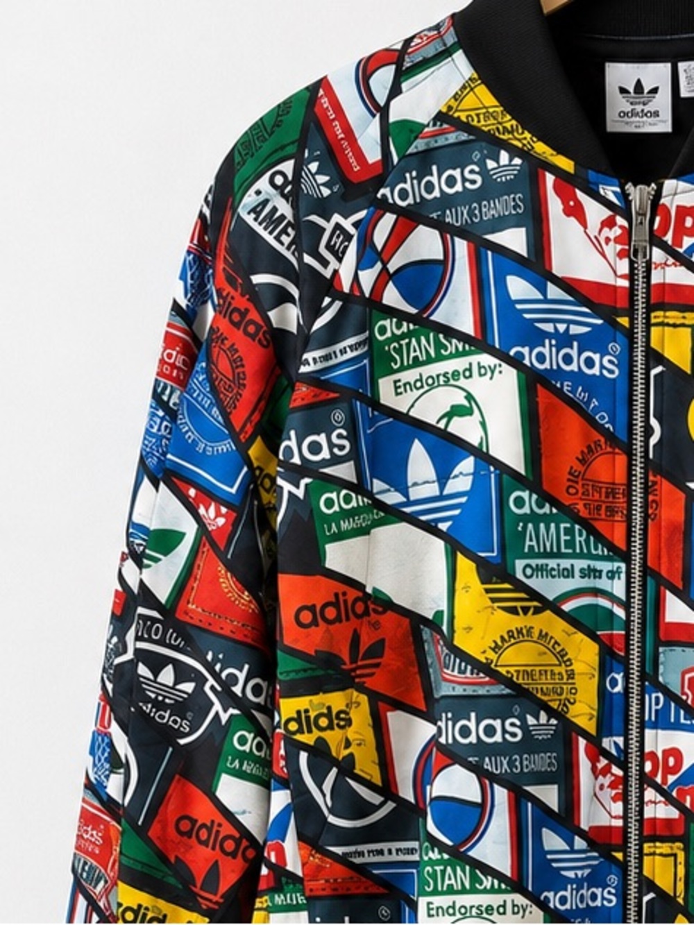 Adidas Originals Superstar "Tongue Labels" Track Jacket - All Over Print 2XL - Picture 6 of 12